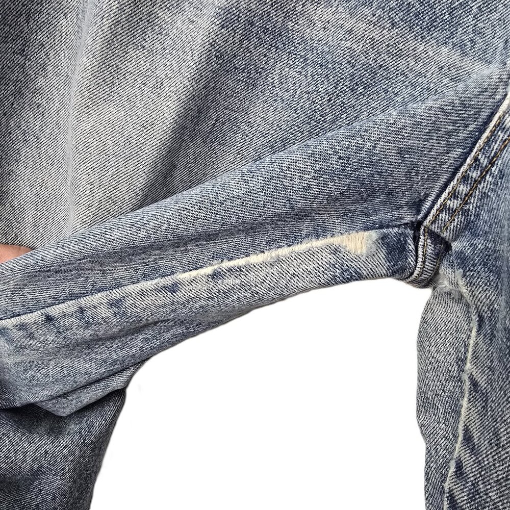 Bill Boss Mom Jeans Denim 12 High Waist Pleat Front Taper Stone Wash Vintage 90s - Picture 7 of 9